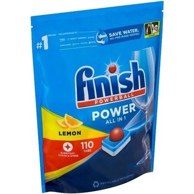 Finish Power All in 1 tablety do myčky nádobí Lemon Sparkle 110 ks