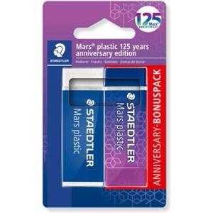 STAEDTLER Гума, STAEDTLER „Mars Plastic 526, 125 години, синьо-лилаво 52650MABK2 (52650MABK2)