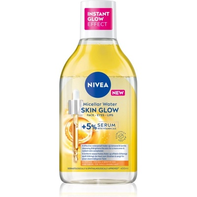 Nivea Micellar Skin Glow почистваща мицеларна вода за озаряване на лицето 400ml