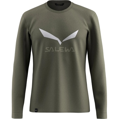Salewa Мъжка спортна тениска Salewa Solidlogo Dry L/S Tee Longsleeve - Faded Green (016-6289-1413)