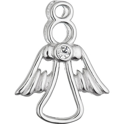 Evolution Group Stříbrný přívěsek anděl se zirkonem 14047.1