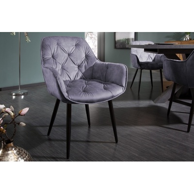 LuxD Garold šedý samet