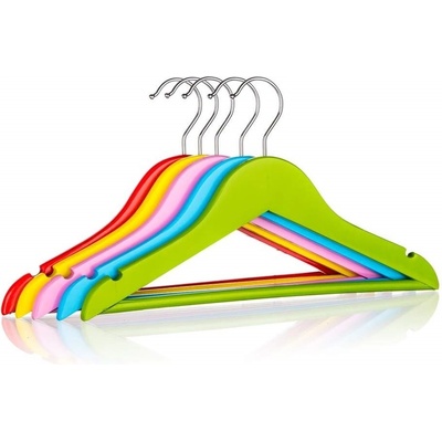 BRILANZ Sada dětských dřevěných ramínek COLOR 5 ks – Zboží Dáma