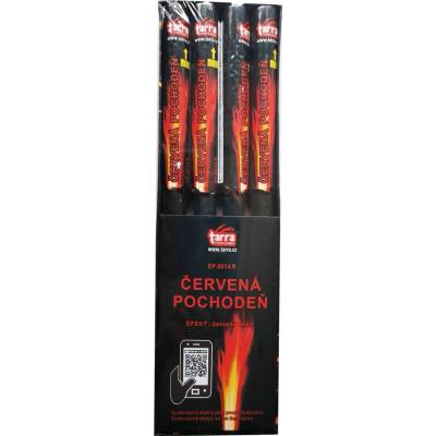 Tarra pyrotechnik Bengálský oheň ČERVENÁ POCHODEŇ- 4 ks