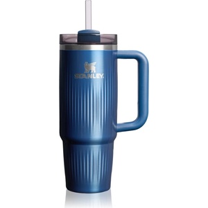 STANLEY Quencher H2. O FlowState Fluted Tumbler неръждаема термочаша със сламка средни Glacial Blue Shine 890ml