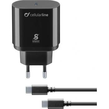 Image 1 of Cellularline Зарядно Power Delivery за Samsung 220V USB C - USB C 25W, Черно