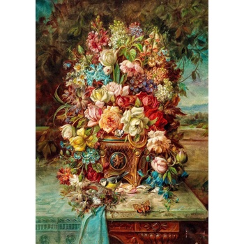 Enjoy - Puzzle Flowers Still Life with Blue Tit - 1 000 piese
