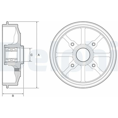 Brzdový bubon DELPHI BFR484