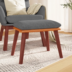 vidaXL Табуретка, светлосива, 45x29, 5x35 см, текстил и изкуствена кожа (341479)