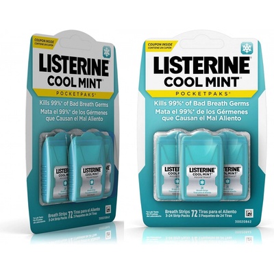 Listerine Cool Mint osvěžující pásky proti zápachu z úst 24 ks – Zboží Dáma