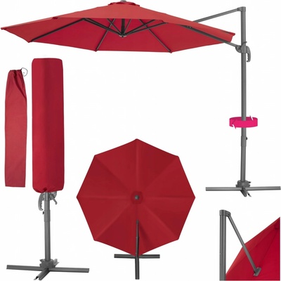 tectake 403133 Slunečník s boční nohou 300cm béžová hliník