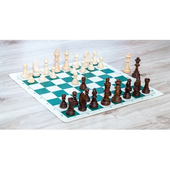 Shakhmaten magazin Дървен шахматен комплект Staunton - пълен, зелен