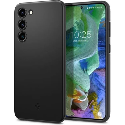 Spigen Thin Fit Case - качествен тънък матиран кейс за Samsung Galaxy S23 Plus (черен)