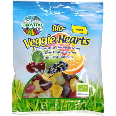 Ökovital Bonbóny ovocné Srdíčka bez želatiny BIO vegan 80 g
