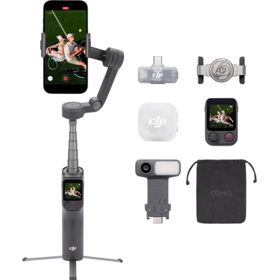 DJI Osmo Mobile 8P + Mic Mini 2 Transmitter, Gimbal Stabilizer for iPhone & Android, Wireless Microphone, Detailed Sound, DJI OsmoAudio, Active Noise Cancellation, 3-Axis Stabilization, Mobile Phone Gimbal - 6937224142930