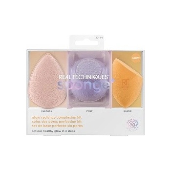 Real Techniques Sponge+ Glow Radiance Complexion Kit 3 ks