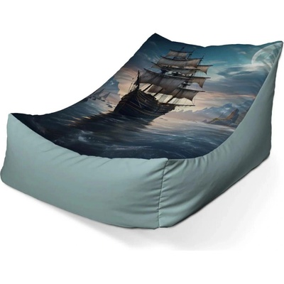 Sablio sedací vak lounge Plachetnice mezi skalami 80 x 95 x 50 cm
