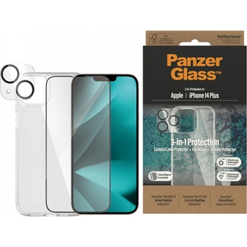 Panzer Стъклен протектор PanzerGlass iPhone 14 Plus Bundle (UWF screen protector, HardCase, протектор за камераt)