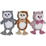 SUN-DAY Mascot Owl 20cm 4 colors 157775 mix price for 1 piece