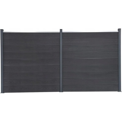 zahrada-XL Sada plotových dílců šedá 353 x 186 cm WPC