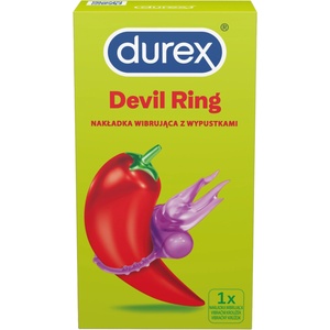 Durex Little Devil - вибриращ пръстен за пенис - лилав