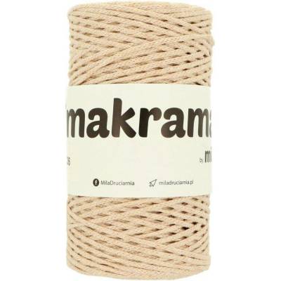 Mila Macrama, provázek 2 mm, pískově hnědý