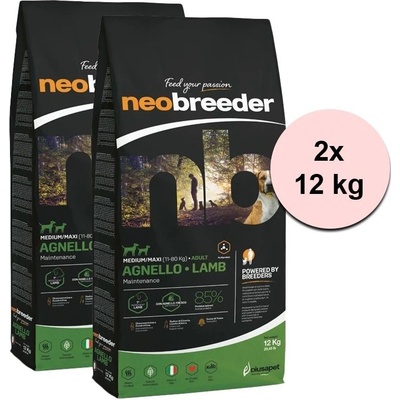 Alleva Neo Breeder adult medium & maxi lamb 2 x 12 kg