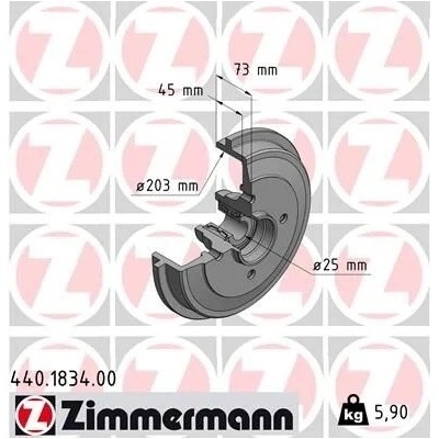 Brzdový buben ZIMMERMANN 440.1834.00 (440183400)