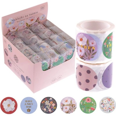 Paper Design Samolepky v roli 120ks Interdruk Flowers, mix