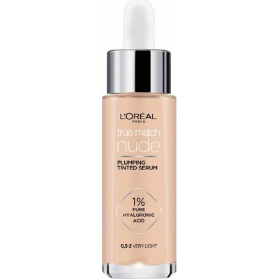 L'Oréal Paris True Match Nude Plumping Tinted Serum sérum pre zjednotenie farebného tónu pleti 2-3 Light 30 ml