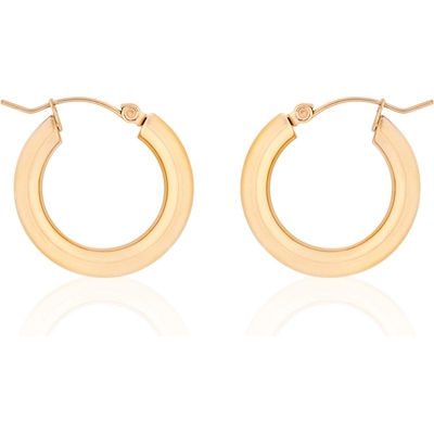 Franco Bene Hladké náušnice s propínacím zapínáním pozlacené 471