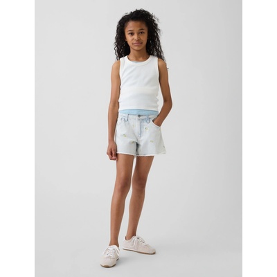 GAP Dětské džínové kraťasy Low Rise Stride Embroidered Modrá