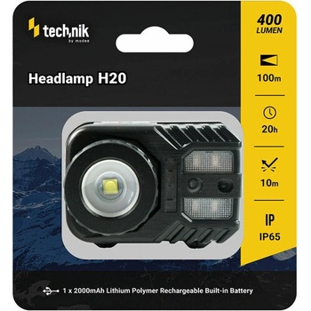 Technik Челник Technik с гумирана, CREE XPG-2 LED, micro-USB, червена светлина (MT-H20)