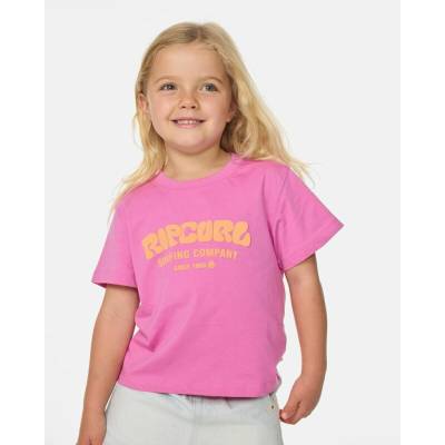 Rip Curl Surf Puff Relaxed Tee girl Super Pink