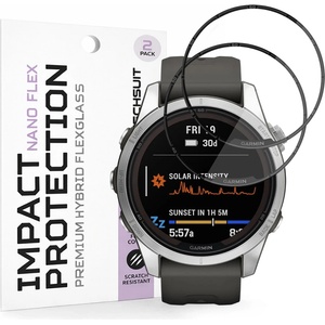 Techsuit Протектор за Garmin Fenix 7S Pro Solar - Nano Flex (2 pack) - Techsuit - Черен