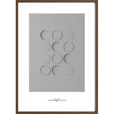 Idealform Poster no. 4 Shadow forms Barva: Silver grey, Velikost: 500x700 mm