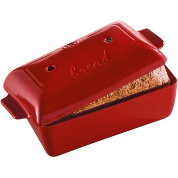 Emile Henry 28 х 13 см червена керамична правоъгълна форма за печене на хляб emile henry