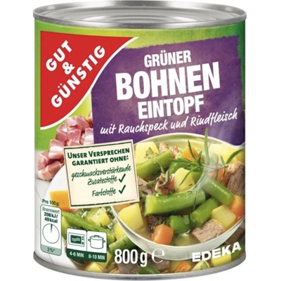 G&G Fazolový eintopf s uzenou slaninou a hovězím masem 0,8 kg