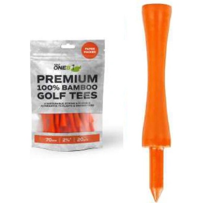 GOLF ONE8 Premium 100% Bamboo Golf Tees 70mm (2a3/4") - oranžová 20ks – Zboží Dáma
