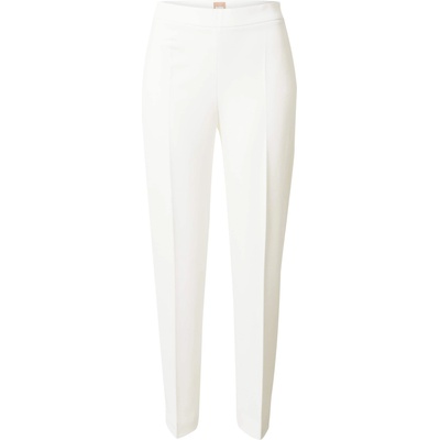 BOSS Панталон с ръб 'tilunara' бяло, размер 36