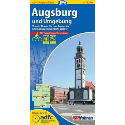 ADFC-Regionalkarte Augsburg und Umgebung mit Tagestouren-Vorschlägen 1:75.000 reiß- und wetterfest GPS-Tracks Download