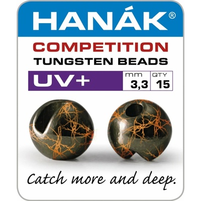 Hanák Competition Tungstenové Hlavičky UV+ Černá & Oranžová 15ks 2,8mm