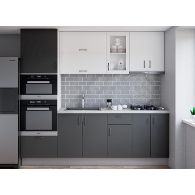 Кухненски комплект Гранд 1 антрацит и бял