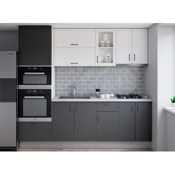 Кухненски комплект Гранд 1 антрацит и бял