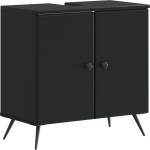 vidaXL Шкаф за мивка в баня BREDA Черно 59, 5 x 31, 5 x 59 см (897446)