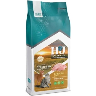 Maya Family Pet Health & Joy H&J Ultra Premium Chicken & Rice Sterilised - храна за кастрирани котки от всички породи с ПИЛЕ И ОРИЗ - 10 кг, Турция