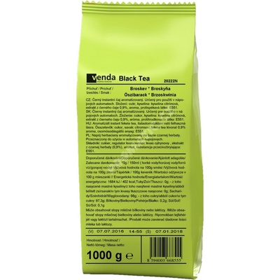 AG Foods Venda Black Tea Broskev instantní čaj s příchutí broskev 1000 g