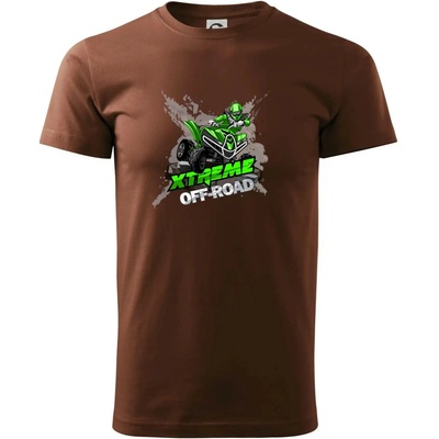 ATV štvorkolka offroad XXX tričko čokoládová