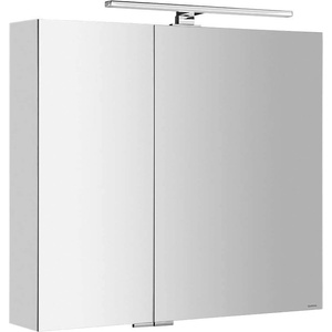 SAPHO Mirró - Огледален шкаф с LED осветление 80x70x16 см, 2 врати, бял MC080-0030 (MC080-0030)