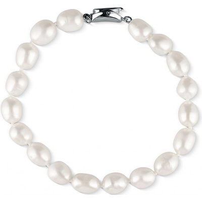 JwL Luxury Pearls Něžný náramek z pravých rýžových perel JL0865